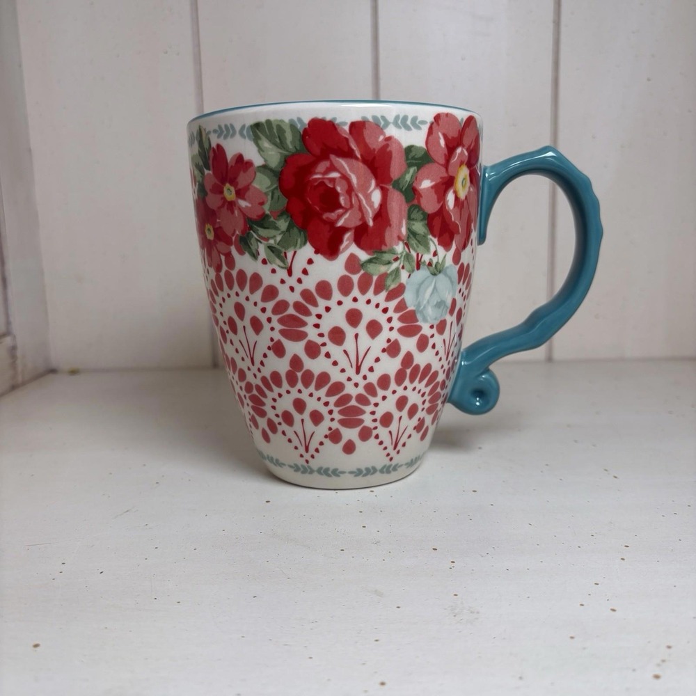 The Pioneer Women Vintage Floral 26 Oz Mug Stoneware Latte Cup‎ - Picture 3 of 12